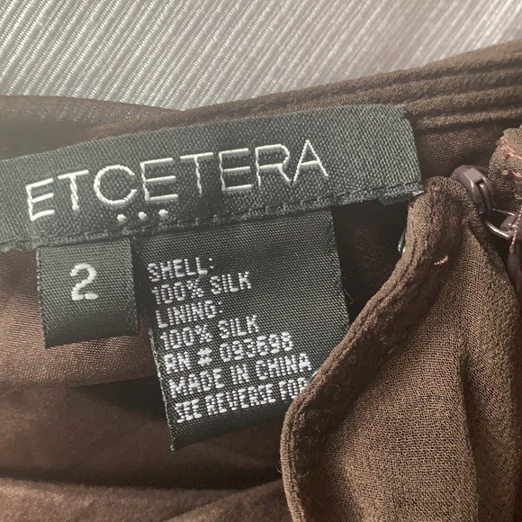 ETCETERA embroidered A-line brown midi skirt in excellent condition - Picture 4 of 4